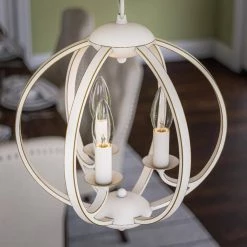 Opal 3-Light White Chandelier by Kenroy Home -Kenroy Home Sales weathered white with gold finish kenroy home chandeliers 93923wh 1f 1000