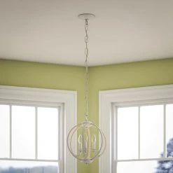 Opal 3-Light White Chandelier by Kenroy Home -Kenroy Home Sales weathered white with gold finish kenroy home chandeliers 93923wh 44 1000