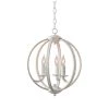 Opal 3-Light White Chandelier by Kenroy Home