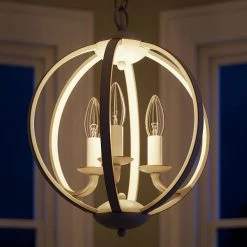 Opal 3-Light White Chandelier by Kenroy Home -Kenroy Home Sales weathered white with gold finish kenroy home chandeliers 93923wh fa 1000