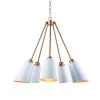 Alvar 5-Light White and Gold Chandelier with Metal Shades by Kenroy Home -Kenroy Home Sales white and gold kenroy home chandeliers 93675wh 64 1000