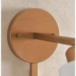 Alvar 1-Light White and Gold Plug-In Sconce with Adjustable Shade by Kenroy Home -Kenroy Home Sales white and gold kenroy home wall sconces 93630wh 1f 1000