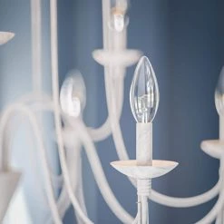 Pannier 9-Light White Chandelier by Kenroy Home -Kenroy Home Sales white finish kenroy home chandeliers 93069wh 44 1000