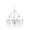 Pannier 9-Light White Chandelier by Kenroy Home -Kenroy Home Sales white finish kenroy home chandeliers 93069wh 64 1000
