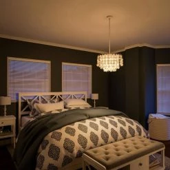 Shelley 1-Light White Pendant by Kenroy Home -Kenroy Home Sales white finish kenroy home chandeliers 93409wh 31 1000