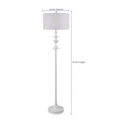 Claiborne 60 in. White Gloss Floor Lamp by Kenroy Home -Kenroy Home Sales white gloss kenroy home floor lamps 21034wh c3 1000