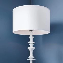 Claiborne 60 in. White Gloss Floor Lamp by Kenroy Home -Kenroy Home Sales white gloss kenroy home floor lamps 21034wh fa 1000