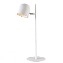 Vidal 18 in. White Desk Lamp with Metal Shade by Kenroy Home