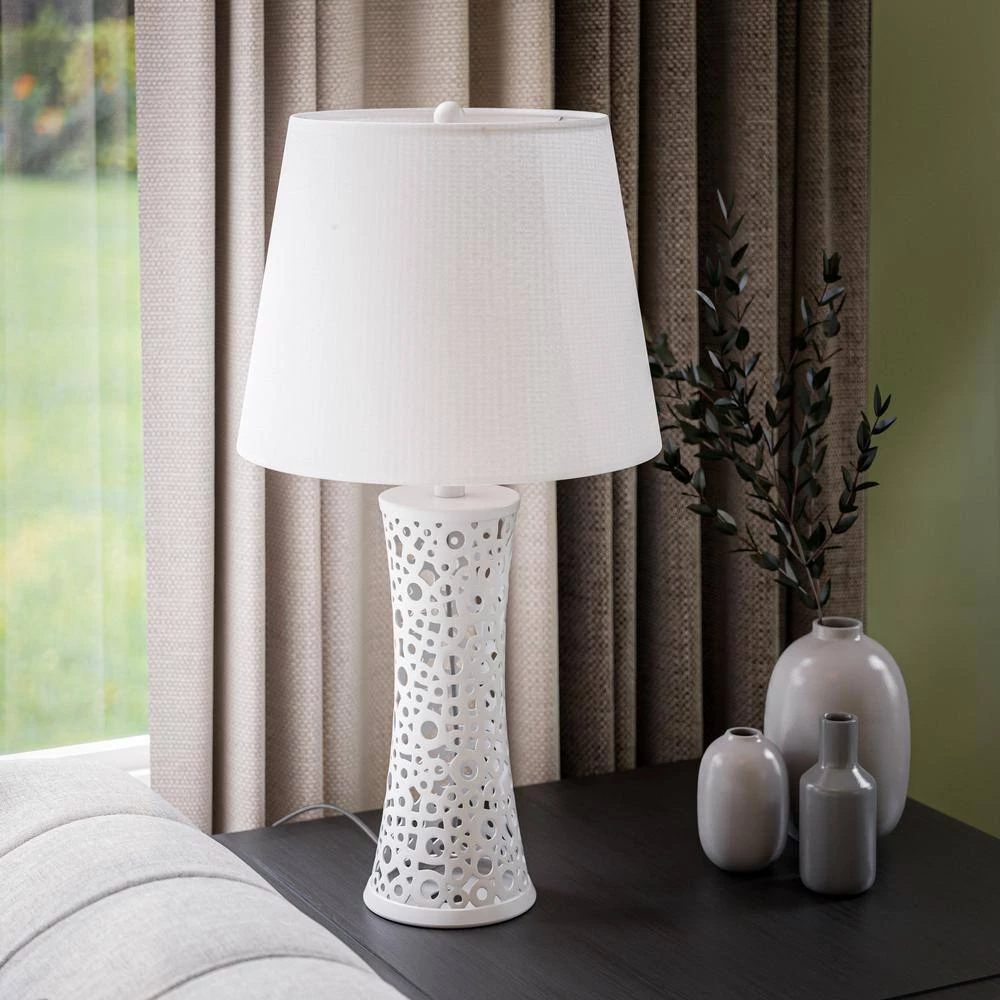Glover 26 in. White Table Lamp by Kenroy Home 7 Glover 26 in. White Table Lamp by Kenroy Home - Image 5