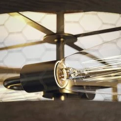 Cozy 2-Light Wood and Oil Rubbed Bronze Semi-Flush Mount Light by Kenroy Home -Kenroy Home Sales wood and oil rubbed bronze finish kenroy home flush mount lights 94042orb 1f 1000