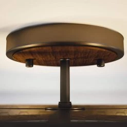 Cozy 2-Light Wood and Oil Rubbed Bronze Semi-Flush Mount Light by Kenroy Home -Kenroy Home Sales wood and oil rubbed bronze finish kenroy home flush mount lights 94042orb 44 1000