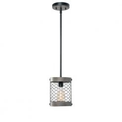 Cozy 1-Light Oil Rubbed Bronze Mini Pendant by Kenroy Home