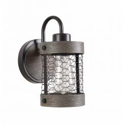 Cozy 1 Light Oil Rubbed Bronze Sconce by Kenroy Home -Kenroy Home Sales wood and oil rubbed bronze finish kenroy home vanity lighting 94047orb 44 1000