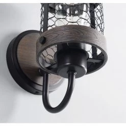 Cozy 1 Light Oil Rubbed Bronze Sconce by Kenroy Home -Kenroy Home Sales wood and oil rubbed bronze finish kenroy home vanity lighting 94047orb 4f 1000