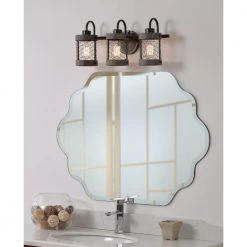 Cozy 3-Light Oil Rubbed Bronze Bathroom Vanity Light by Kenroy Home -Kenroy Home Sales wood and oil rubbed bronze finish kenroy home vanity lighting 94049orb 31 1000
