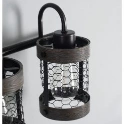 Cozy 3-Light Oil Rubbed Bronze Bathroom Vanity Light by Kenroy Home -Kenroy Home Sales wood and oil rubbed bronze finish kenroy home vanity lighting 94049orb 44 1000