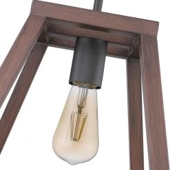 Agnes I 1-Light Wood Painting Matt Black Socket Pendant by OVE Decors -Kenroy Home Sales wood painted ove decors chandeliers pe agn110 wbbky 1d 1000